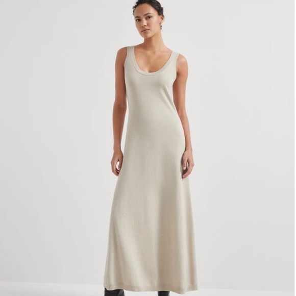 Brunello Cucinelli Cashmere Knit Dress Cool Beige - Picture 1 of 8